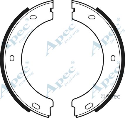 APEC BRAKING Bremžu loku kompl., Stāvbremze SHU482